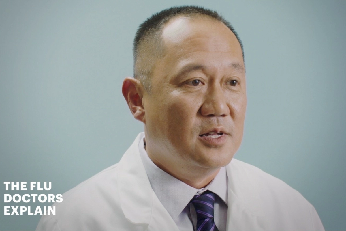 Portrait of a doctor in a white coat