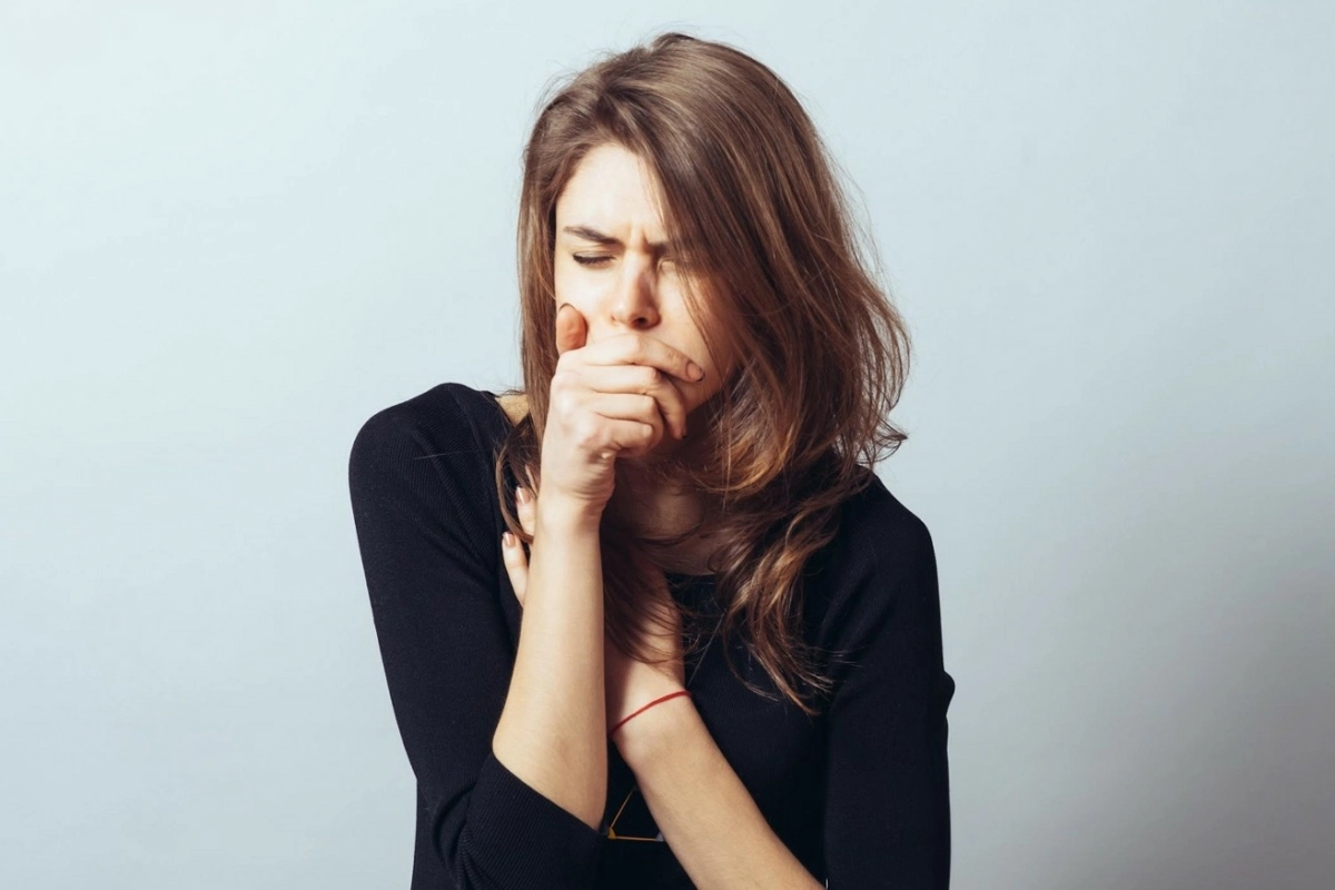 girl coughing