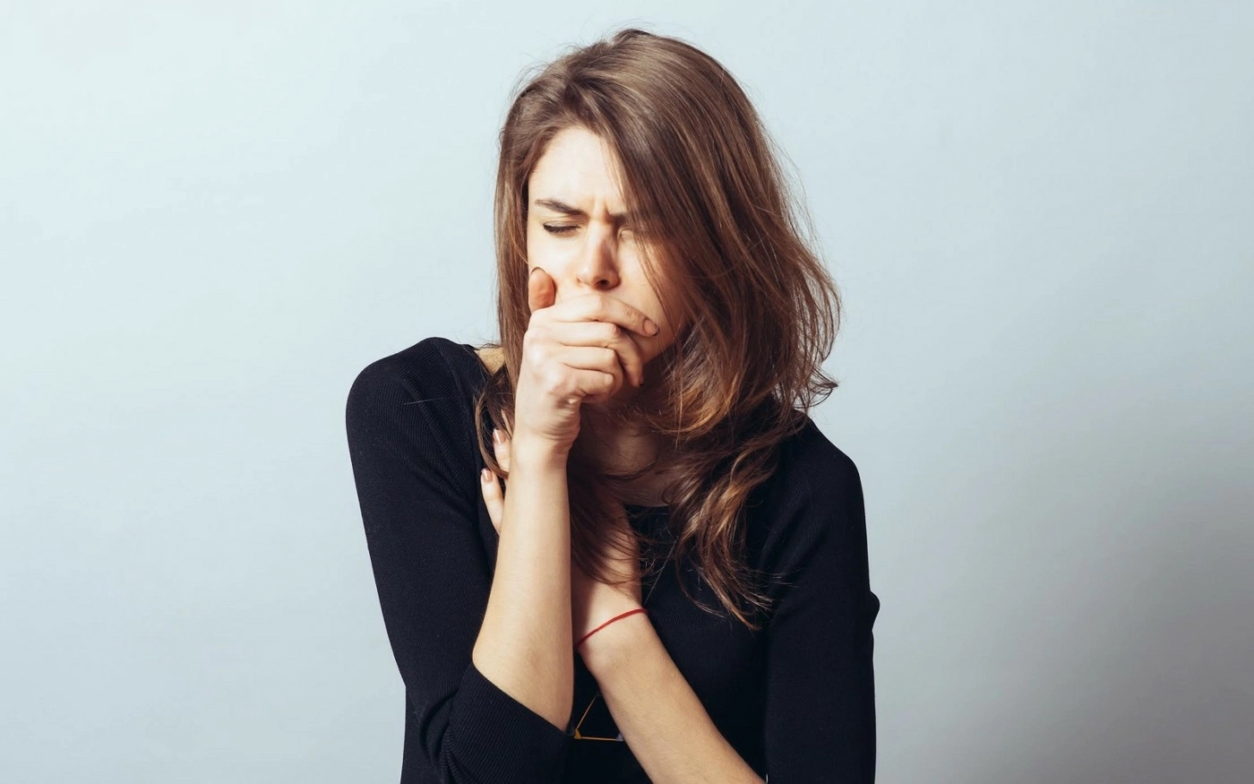 girl coughing