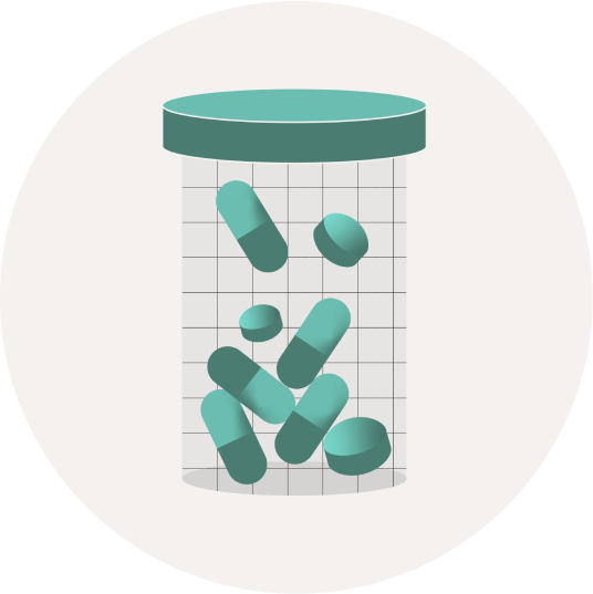 illustration of pill bottle