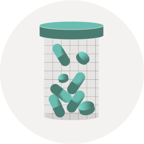 illustration of pill bottle