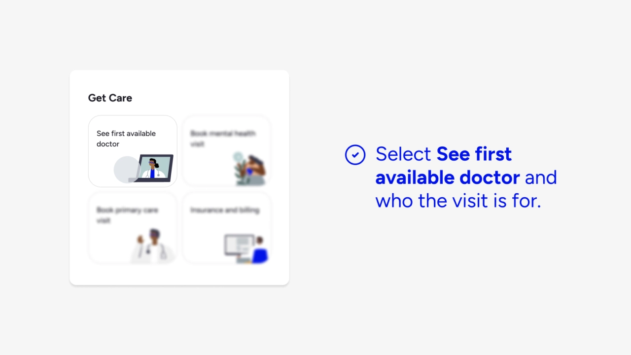 How to book an urgent care visit